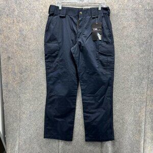 Tact Squad Pants Men 34/32 Blue Cargo Combat Polyester Cotton Police Ripstop